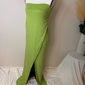 NWT Naked Wardobe Green Sleeveless Dress SZ.‎ L (A008 B3)